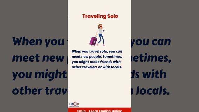 Learn English through short story ⭐ #shorts ⭐ Travelling Solo