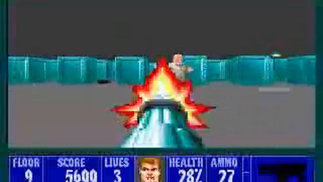 PC - Wolfenstein 3D - E2M9 (Dr. Schabbs) 100% Video