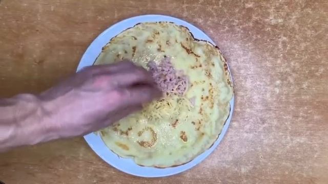 Блинчики с ветчиной и сыром