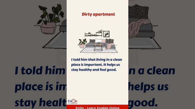 Learn English through short story ⭐ Subtitle ⭐ Dirty Apartment ⭐#shorts