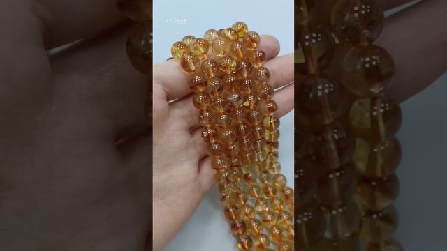 Бусины "Шар" Цитрин 8,5мм. Бусин в нити - 46шт. Цена - 1 790 ₽ На сайте : stones-shop.ru