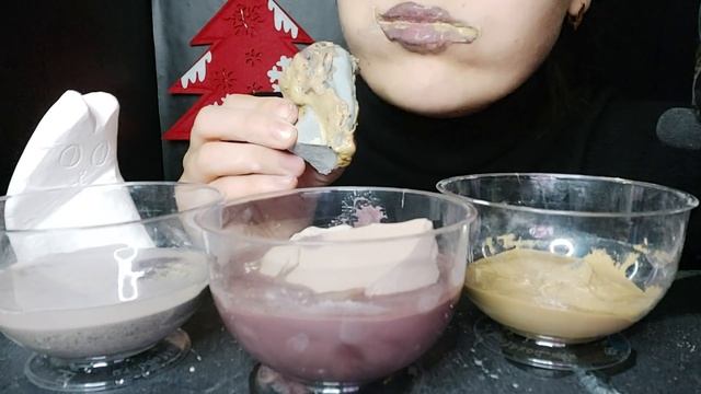 АСМР ~  Розовая и Голубая узбечка в разноцветных пастах  ASMR ~  Pink and Blue Uzbechka