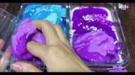 СИНИЙ СЛАЙМ против ФИОЛЕТОВОГО СЛАЙМА ! Глянцевый слайм