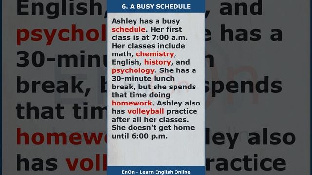 A Busy Schedule ⭐ Subtitle ⭐ #shorts story