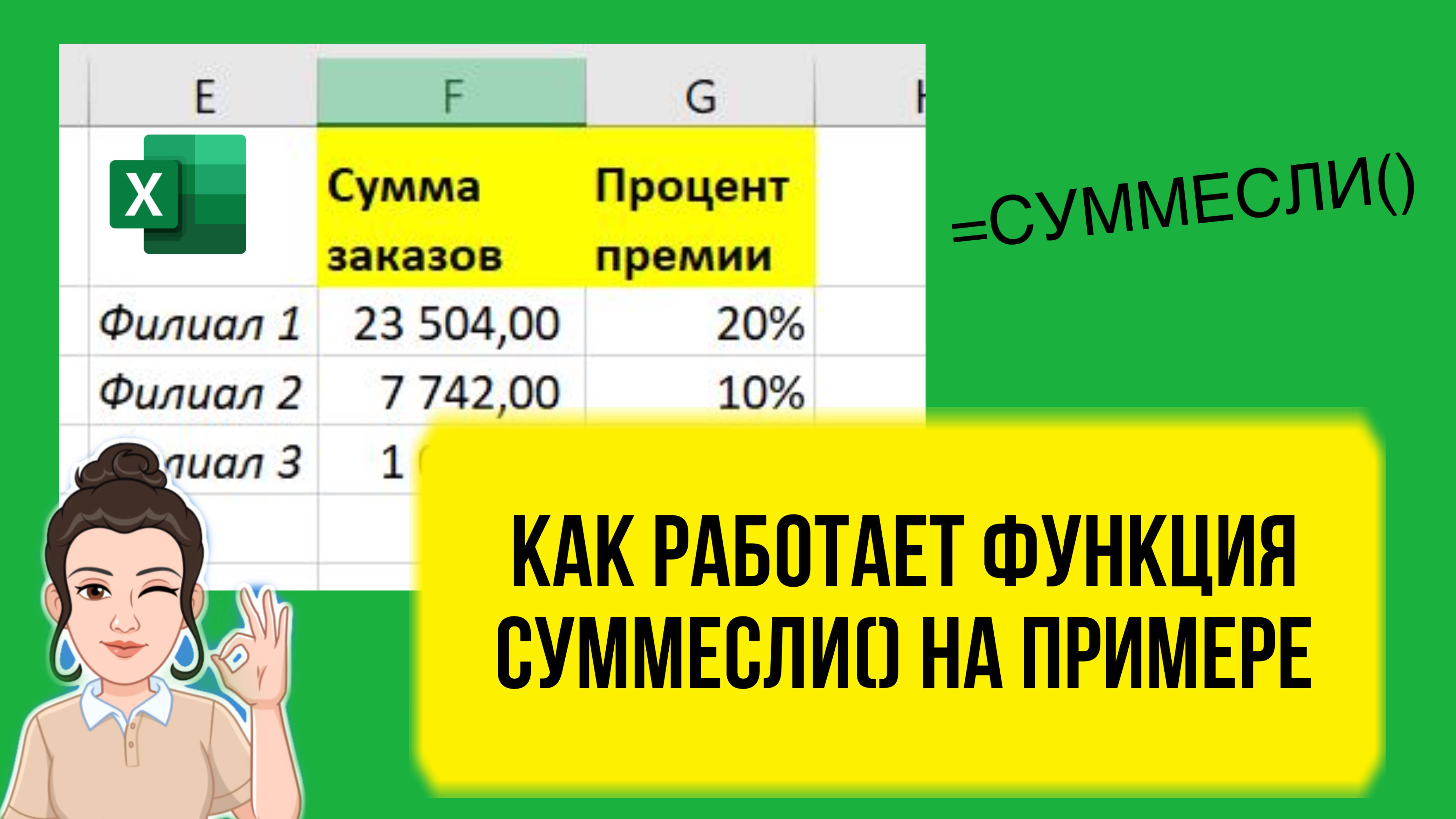 Как работает функция СУММЕСЛИ в Excel на конкретном примере. Урок для начинающих аналитиков.