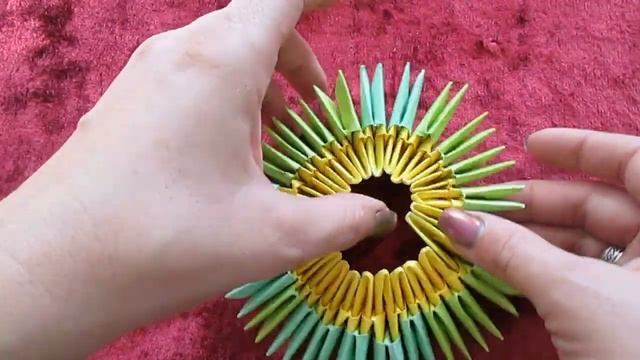 Модульное оригами. Карандашница.