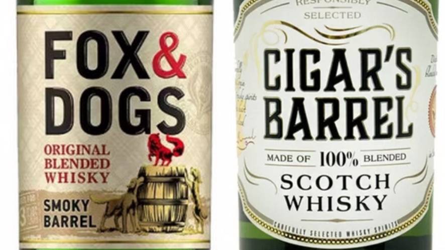 Сравнение Whisky Fox & Dogs Smoky Barrel c Whisky Cigars Barrel.