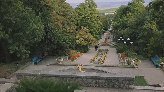 Каскадная лестница в Железноводске.