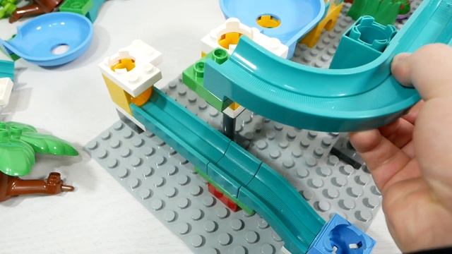 Конструктор лего блоки ☆ Marble Run ASMR  «Катапульта - молот»