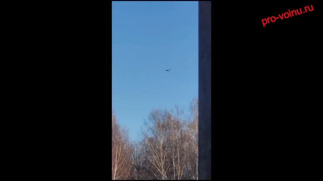 Сбитие дрона противника в Подмосковье во время попыток прорваться к аэродрому Жуковский.