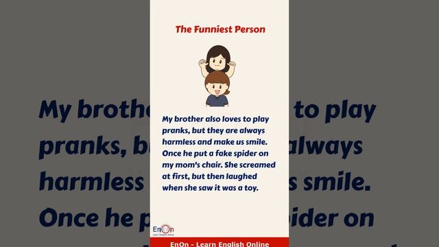 Learn English through short story ⭐ The Funniest Person ⭐#shorts