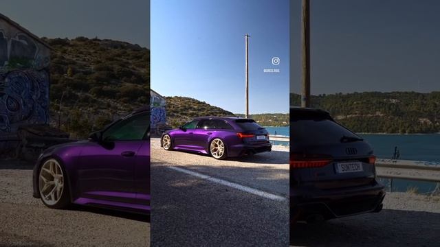 Audi rs6 c8 purple on 23’ wheels