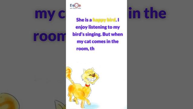 A Bird and a Cat ⭐ Learn English through very short story ⭐#shorts story