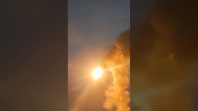 уходящая ракета из БРК Бастион