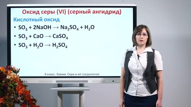 Сера и её соединения. Телеурок химии для 9 класса