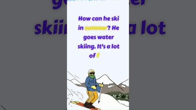 Uncle John Loves Skiing ⭐ Learn English through very short story ⭐#shorts story