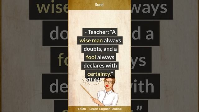 That's for sure ⭐ Learn English through funny story ⭐ #shorts