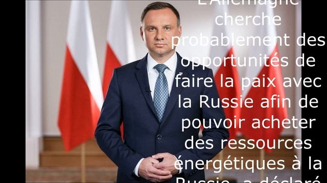 Duda était préoccupé par la conversation entre l'Allemagne et la Russie.