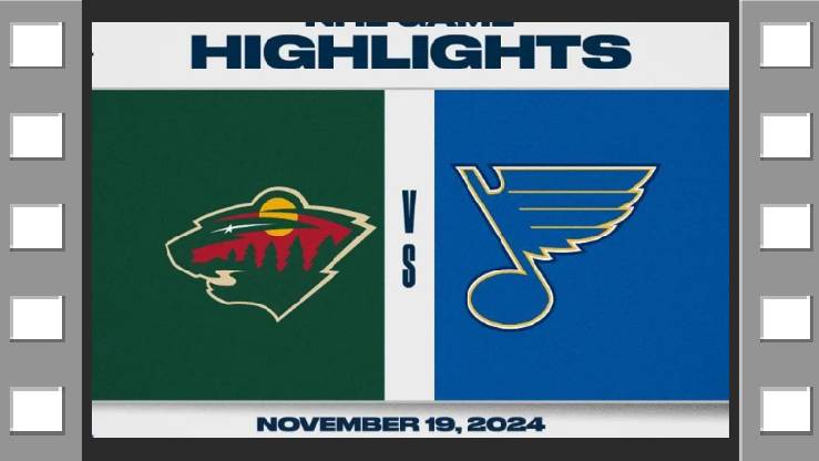 NHL Highlights  Миннесота Уайлд vs Сент-Луис Блюз - November 19, 2024