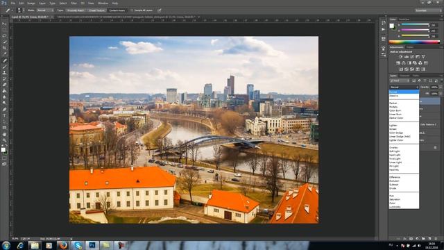 Обработка городского пейзажа в Adobe Photoshop и Camera Raw.