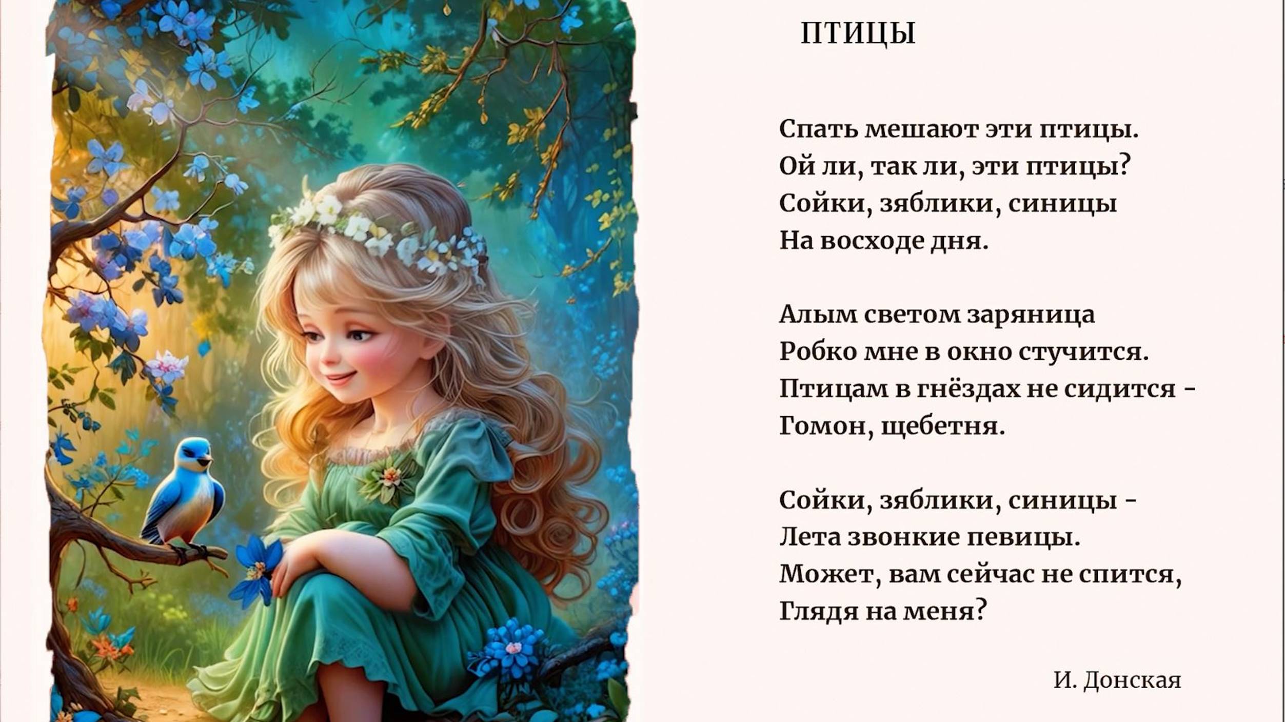 ПТИЦЫ /детская песенка о летних птичках/
