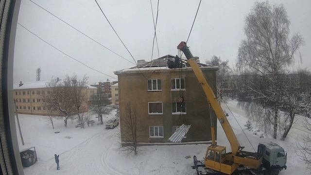 РЕМОНТ КРЫШИ. г.Полысаево,11 квартал. НА ГРАНИ. 4 серия.  26.12.2022 г.