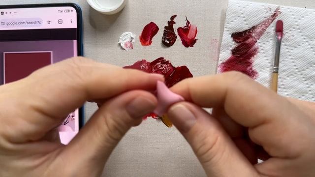 Замесы модных оттенков из масляных красок