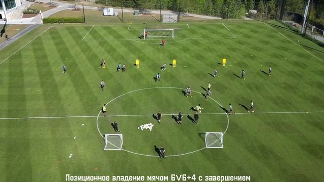 Позиционное владение мячом 6v6+4 с завершением
