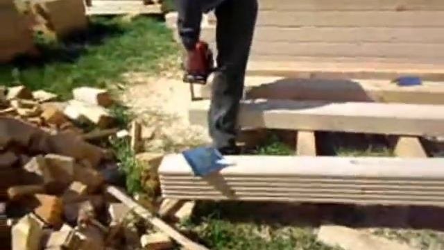 Теплый угол. Дом из погонажа бруса.