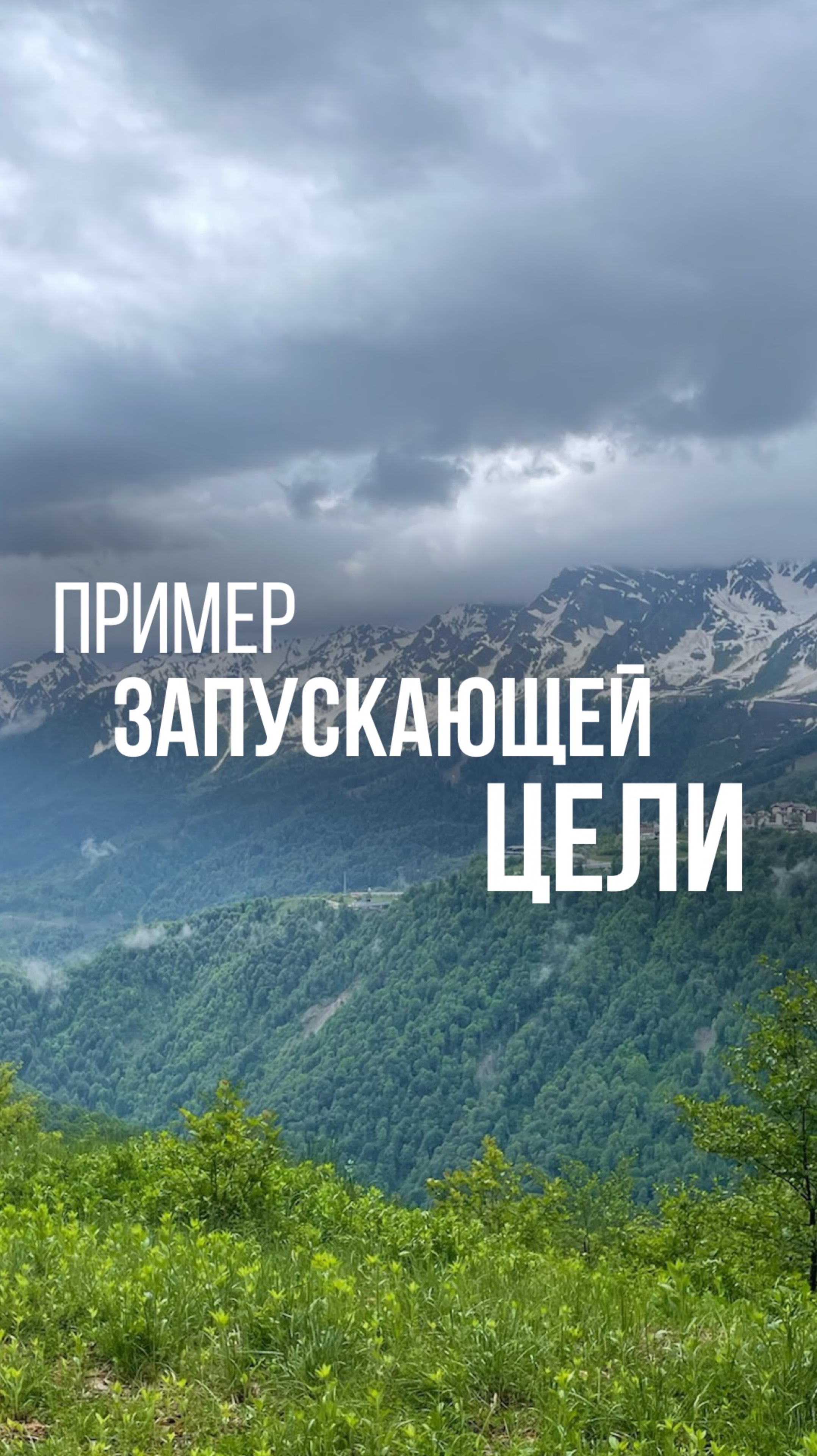 Пример запускающей цели. Подробнее в тг канале @nevodasnepeivoda #рекомендации #предприниматель
