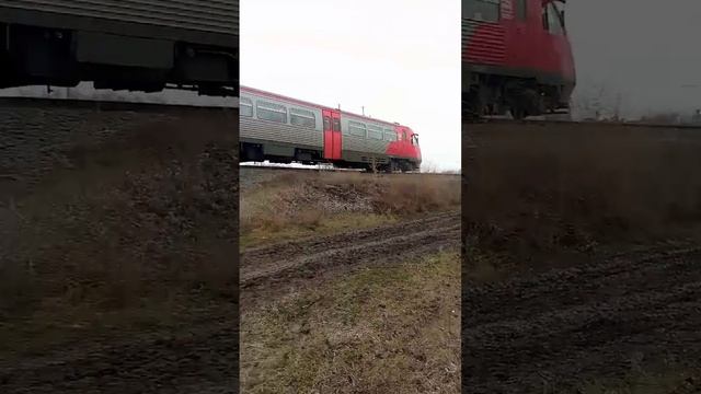 "СКВОЗЬ ОСЕННЮЮ ЧЕРНОТУ"Рельсовый автобус РА2 с сообщением Арчеда-Волгоград