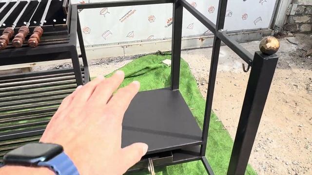 Видеообзор мангала с крышей и печкой и местом под тандыр