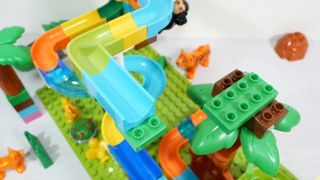 Лего блоки ☆ Конструктор Marble Run ASMR ! Для родителей и детей - «Жираф»