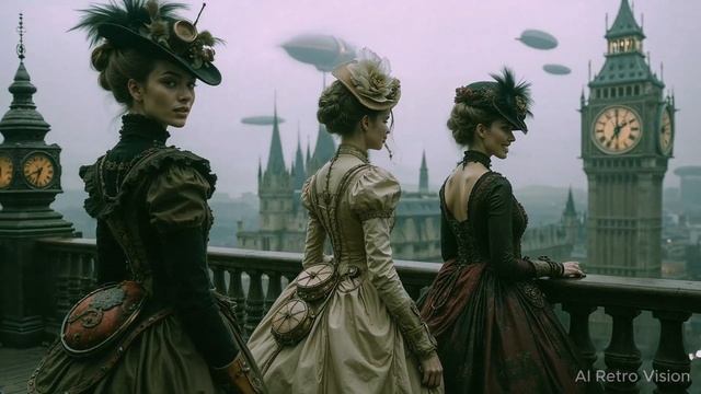 Timeless WONDER - Steampunk - AI Short Film - AI Retro Vision (1080p, h264)