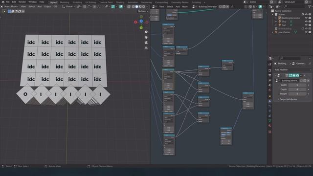 Blender procedural buildings with geometry nodes fields pt. 2