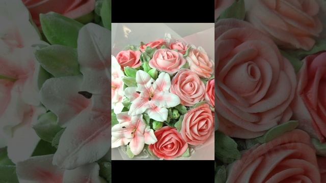 Зефирный букет ручной работы