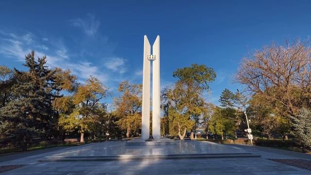 Мемориал "Вечный огонь" в Зеленокумске. Советский округ, Ставропольский край.