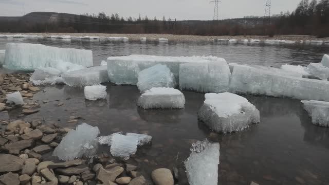 Ледоход.р.Чульман.Южная Якутия.