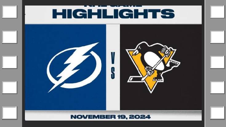 NHL Highlights  Тампа-Бэй Лайтнинг vs. Пицбург Пингвинс - November 19, 2024