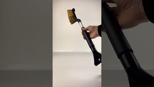 Щетка-сметка со скребком СА-81 телескопическая мягкая ручка оранжевая