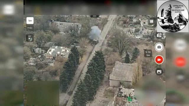 Видео размочаливания бронетехники и живой силы противника в Трудовом и Успеновке !!!