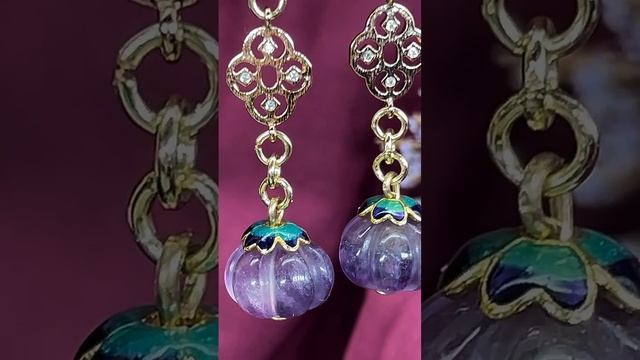 серьги Кодекс тишины фиол.
