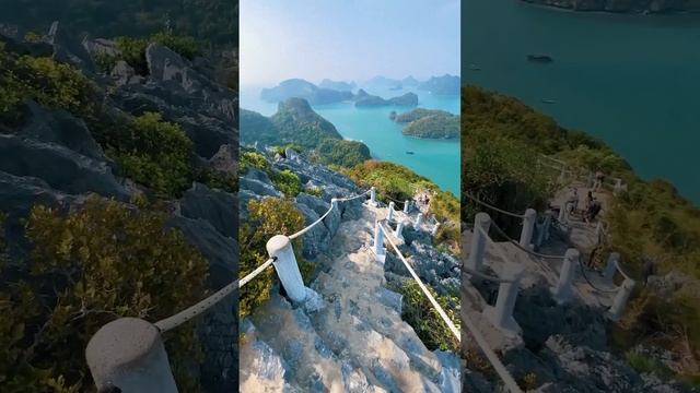 Stairs on the island of Koh Wua Talap in Thailand!