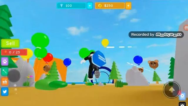 Пытаюсь попасть в шарик иголкой в игре роблокс ROBLOX