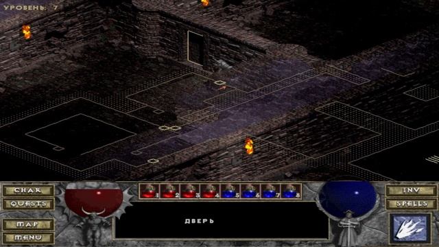 Diablo 1 ➤ УРОВЕНЬ 7 (lvl 7) ● Гаргульи, Зал слепых, Ночекрыл холодный ● Прохождение игры на русском