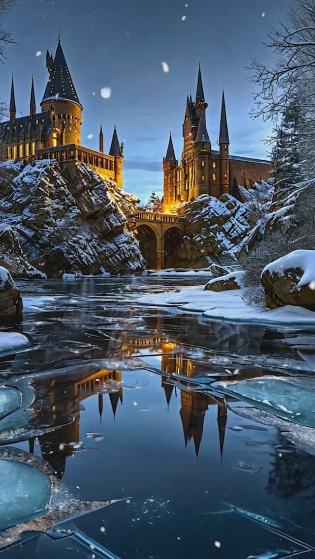 Рождество в Хогвартс ✨ #christmas #ai #Hogwarts #HarryPotter #AIMagic #гаррипоттер