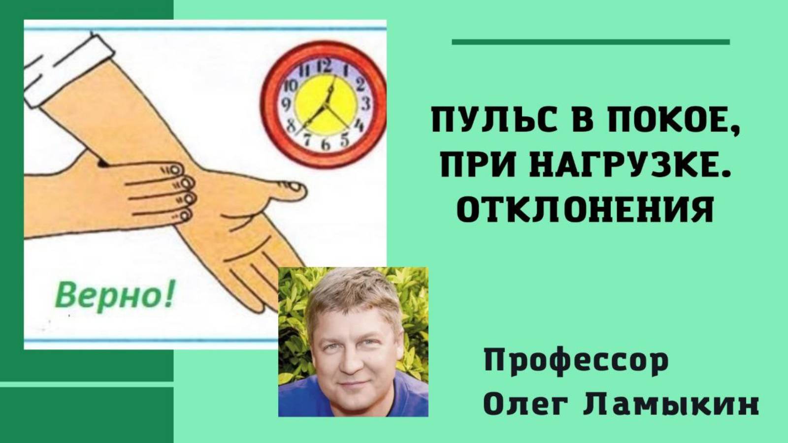 Пульс в покое, при нагрузке, отклонения. Проф. Ламыкин О.Д.