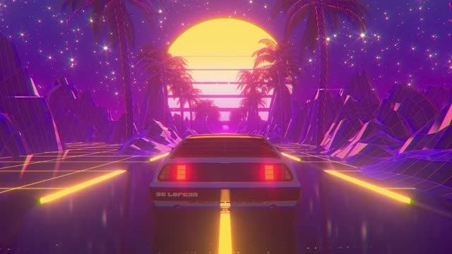 4K UHD - DELOREAN CAR (Фоновое видео)