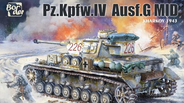 Распаковка Border Model 1 35 BT-033 Pz.Kpfw.IV Ausf.G MID “Kharkov 1943”