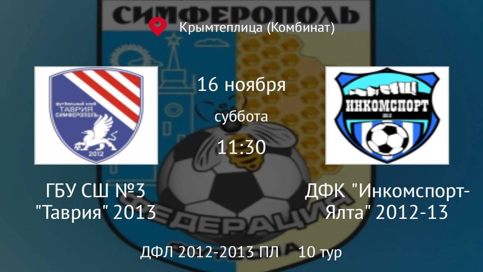 ГБУ СШ №3 Таврия 2013 vs ДФК Инкомспорт Ялта 2012-13